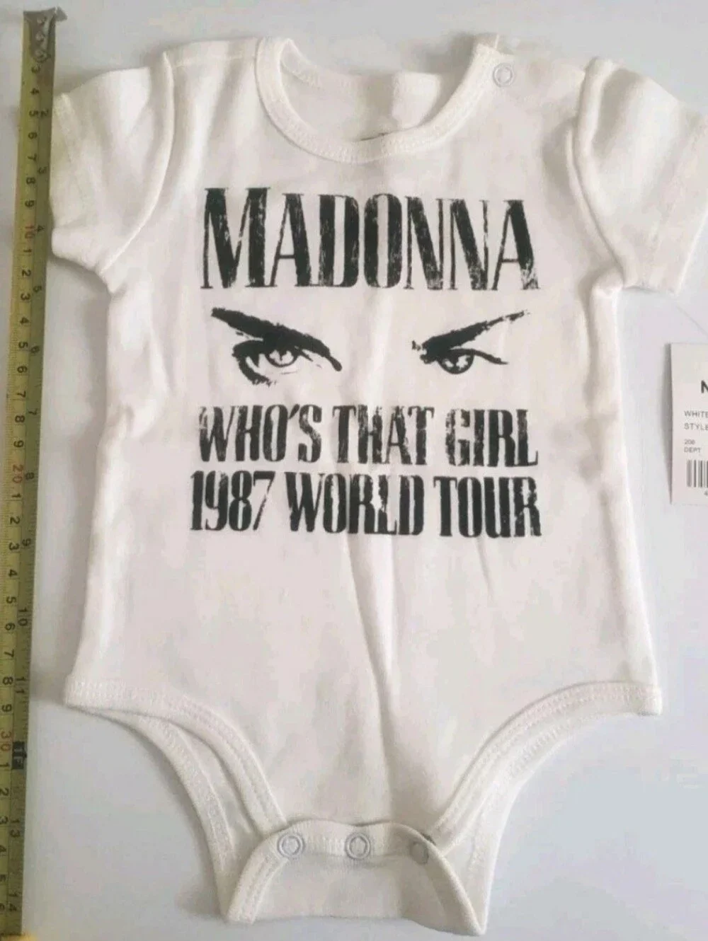 Madonna  - Who's That Girl 1987 Tour - Live Nation - Baby Bodysuit Newborn - NWT